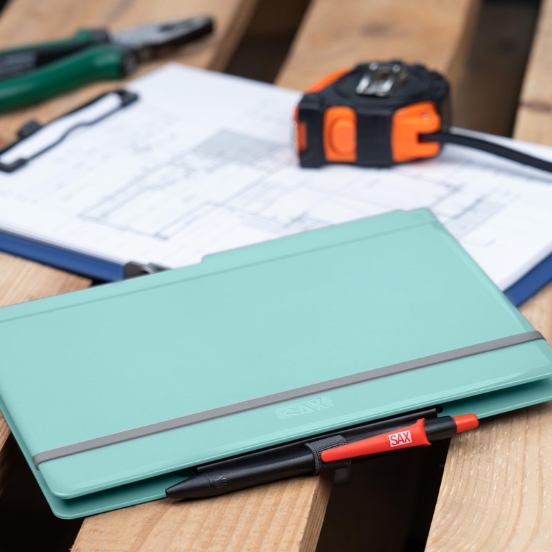 SAX Folding Clipboard Aqua Clipboard A4 to A5 Portrait and