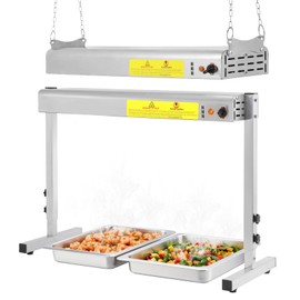 Hiteemer 24-Inch Food Heat Lamp, 750W Commercial Food Warmer Hanging Overhead Infrared Strip Heater Catering Buffet Warmers Heat Lamp for Restaurant Parties Kitchen, 115V