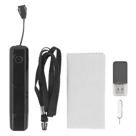 Body Mounted Video Camera HD 1080P Wide Angle Smart Noise Reduction Back Clip DV Mini Camera Recorder with Card Reader 8G