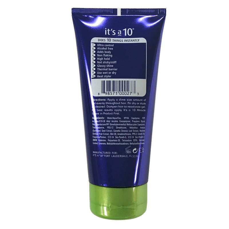 It's a 10 Haircare Miracle Firm Hold Gel, 5 fl.