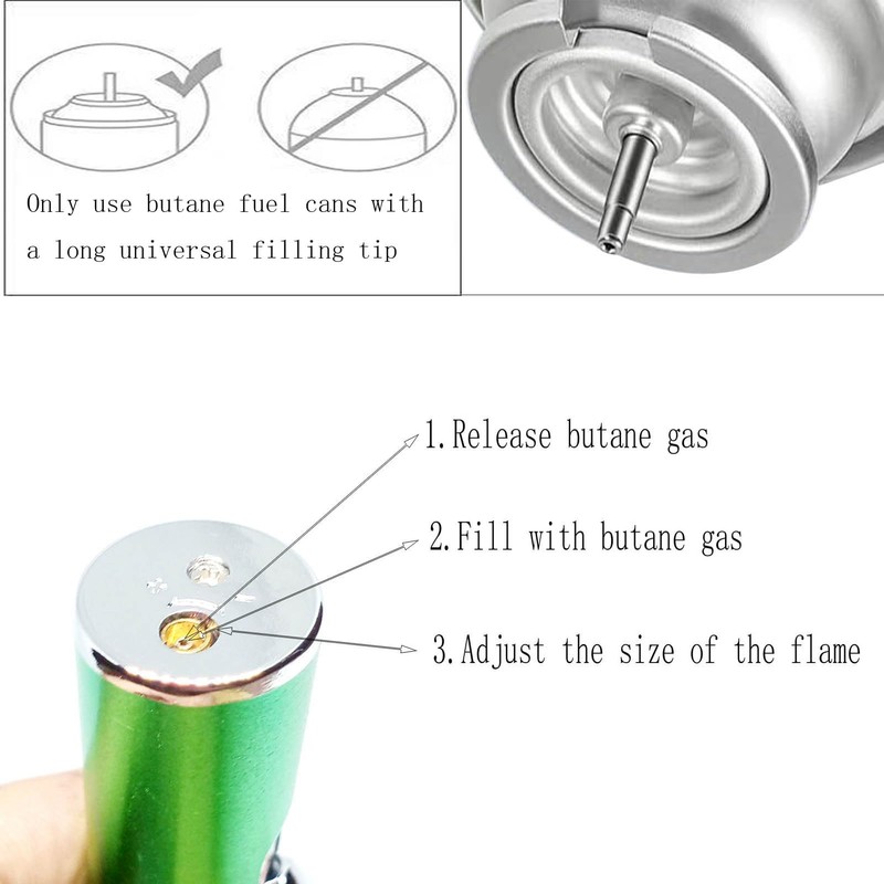 Torch Lighter,Handheld Multifunctional All-in-One Tube Built-in Detachable Windproof Lighter,Outdoor,Indoor,Camping,Candle,Birthday,Green (2PCS)