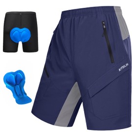 Pantalones cortos de bicicleta de montaña para hombre, 3D, acolchados, holgados, para ciclismo, de secado rápido, ligeros, pantalones cortos de ciclismo