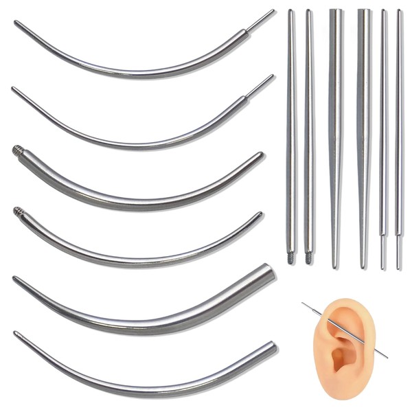 XIYING Piercing Taper, 12 Pcs (1mm and1.2mm Two Sizes, 6