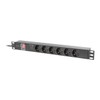 Lanberg PDU 19 Inch 1U 16A 2M 6X Schuko Outlets