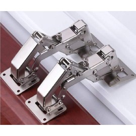 【2 Pieces】170 Degree Angle Cabinet Door Hinges, Suitable for Kitchen Doors, Adjustable 130-170 Degrees, Large Angle Door Hinges