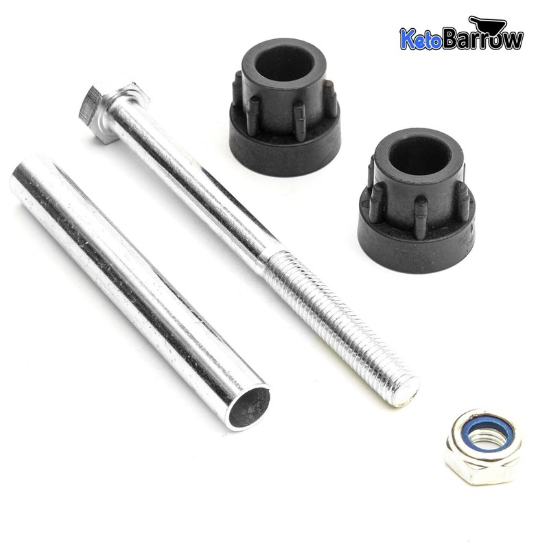 REPLACEMENT WHEELBARROW/WHEEL BARROW AXLE SET - 130MM - TO FIT