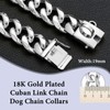 Solid Steel Dog Chain Collar with Buckle,19mm Wide,Heavy Duty Strong