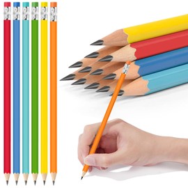 AUAUY HB Pencils Set, Multicoloured Children's Pencils with Eraser, Wooden HB Pencils, Black Lead, Graphite Pencils for Children, Students, Adults, School, Office, Wedding, Party, Pack of 12