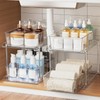 Fabspace Pull-out Home Organizer, 2 Pack 2 Tier Clear Bathroom