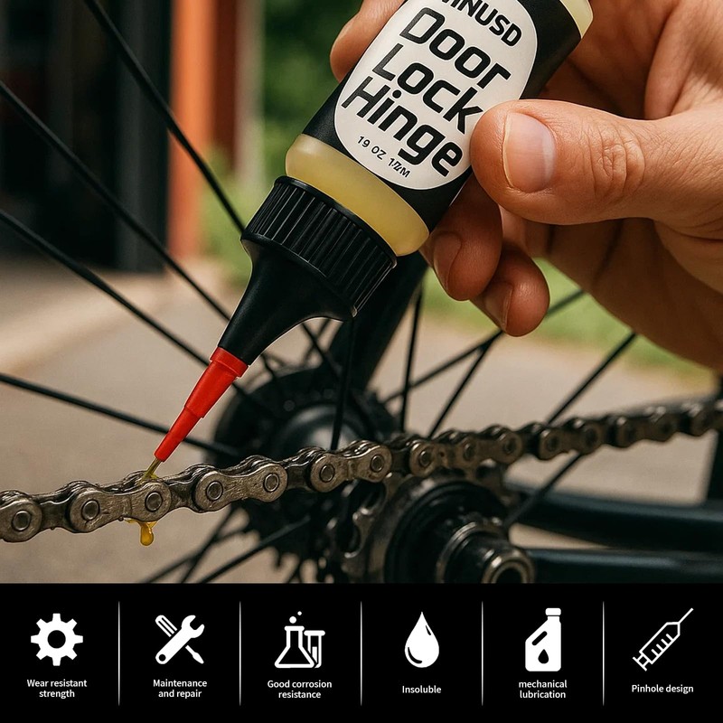 Door Hinge Lubricant Needle Oiler | 1 oz Lock Lube
