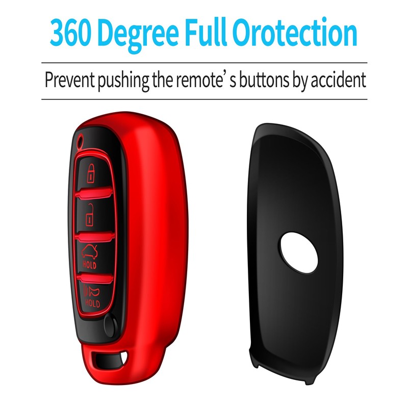 Tukellen for Hyundai Key Fob Cover Soft TPU Full Protection