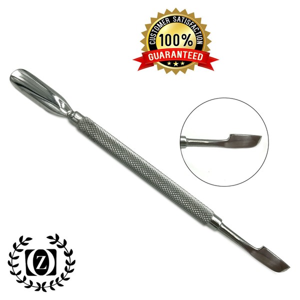 STAINLESS STEEL CUTICLE PUSHER NAIL CLEANER TRIMMER MANICURE PEDICURE TOOL