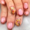 Thanksgiving Press On Short Nails - Glossy Full Cover Square