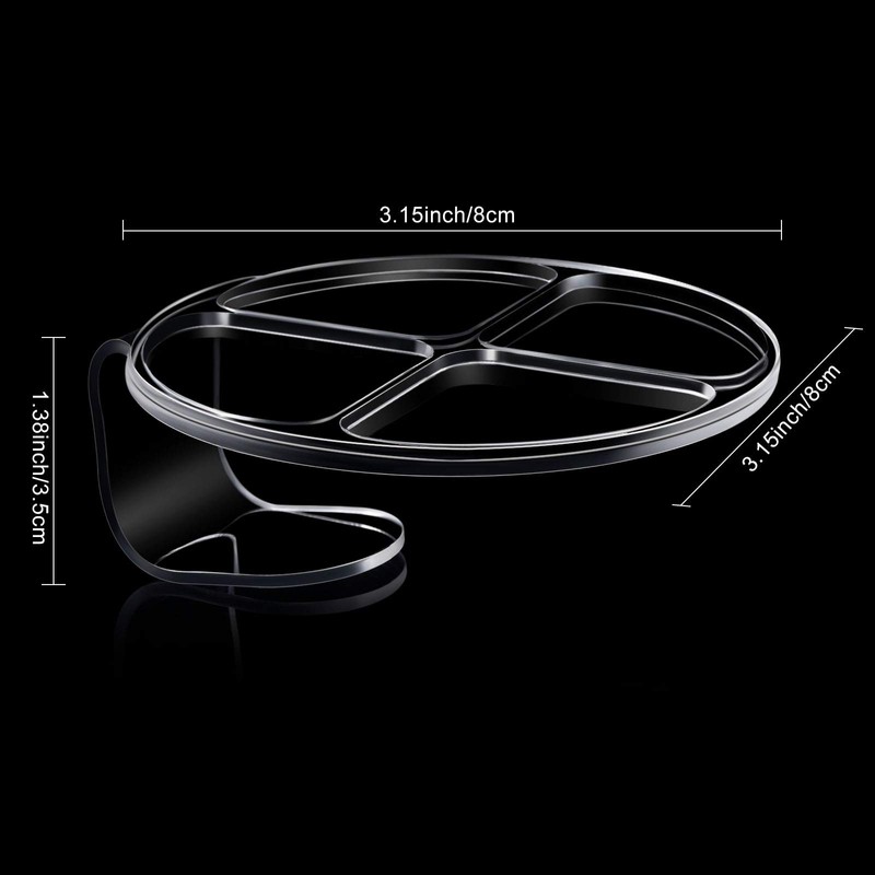 2 Pcs Acrylic Makeup Palette, Foundation Mixing Palette, Hand-held Makeup