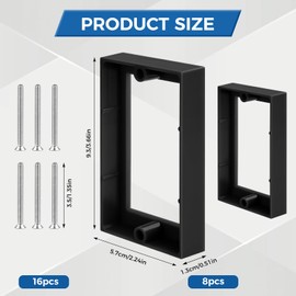 8 Pcs Single Gang Receptacle Outlet Box Extenders-Electrical Power Outlet Box Extender Kit Heavy Duty Plastic with 6-32 x 1.25” Screws for Building and Home(Yellow)