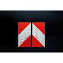 Magnetic Reflecto Car Warning Marker from Orafol Oralite 5921M in Many Variations (Reflective Film, 2 x 141 mm x 282 mm)