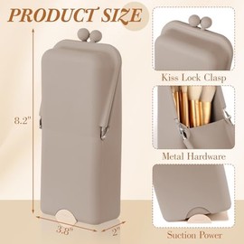 Makeup Brush Holder Travel, Compact Lightweight Accessory for Travel and Daily Use - Kacctyen Makeup Brush Silicone Makeup