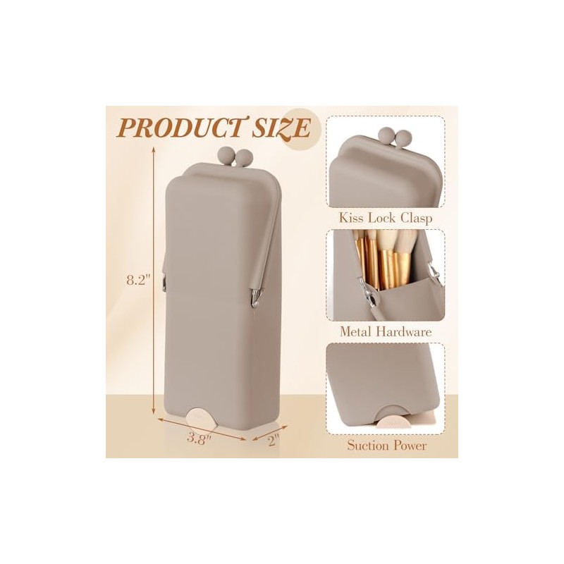 Makeup Brush Holder Travel, Compact Lightweight Accessory for Travel and