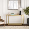 Levi 55'' Wide Trapezoid Console Table in Brass