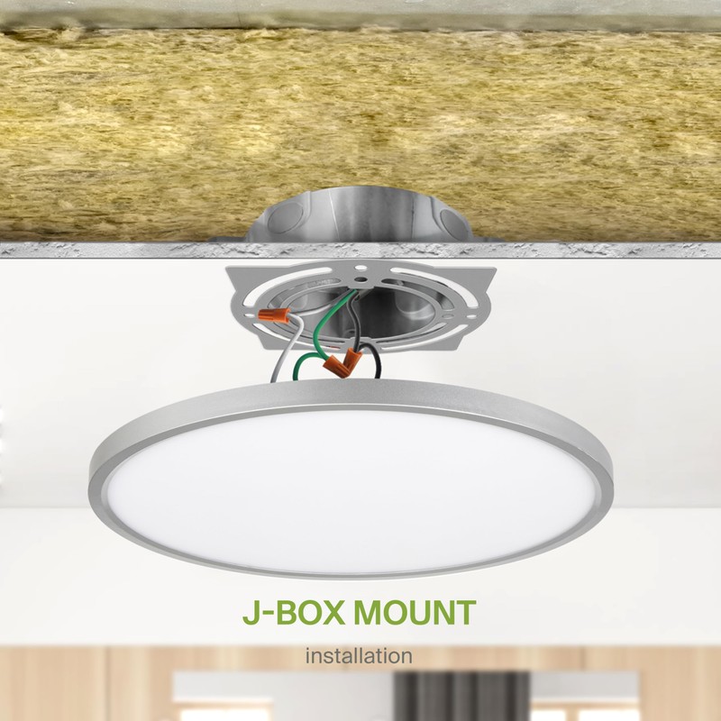 ASD LED 12" Round Flush Mount Ceiling Light Fixture, Low