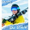 RIVIEVAL 2Pcs Ski Tie Straps - Adjustable Ski Carry Bands