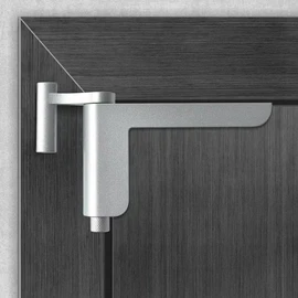 Door Closer No Drilling, MARIE Door Closer Automatic for Light Interior Doors, Mini Door Closer for DIN Left/Right Closing Room Doors, All Metallic, Longer & Quieter Service Life, Silver