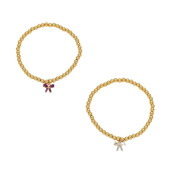 CHAKRA HEALING REIKI CHR 2 Pcs Colorful Crystal Bowknot Pendant