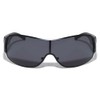 Dweebzilla Oversized One Piece Shield Lens Wrap Around Aviator Sunglasses