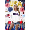 KIDDAD USA Sweatshirts for Women: American Flag Patch Sweatshirt 4th