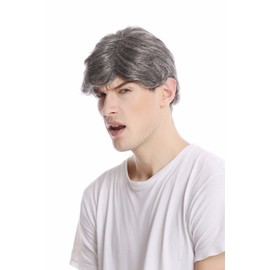 Wig Me Up – GFW355 A 44 Men's Wig Short kurzhaarig Crown Fashionable Grey Dark grey with black