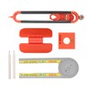 6Pcs Scribing Tool Protractor Angle Scriber Measuring Ruler Pencil Set