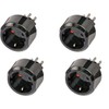 Set of 4 Brennenstuhl earthing contact travel adapters - CH