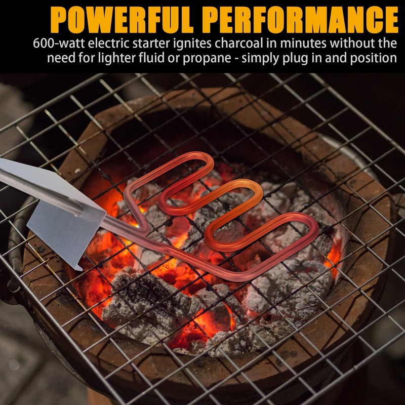 Neowah 600W Electric Charcoal Starter, 37.8-inch Cord, Compatible with Big