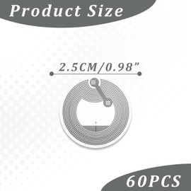 Pack of 60 NFC Stickers, NFC, NFC Chip, NFC Tag, NFC Tag Stickers, RFID Tag, NFC Ntag 213 Tags, Programmable 144 Byte Chip Stickers for All NFC-Enabled Mobile Phones and Devices