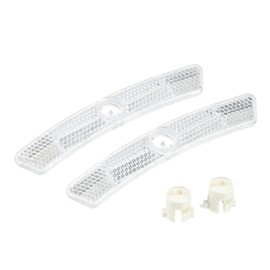 X AUTOHAUX Bike Reflectors 5"x0.79"x0.47" Bike Warning Reflector White 1 Pair