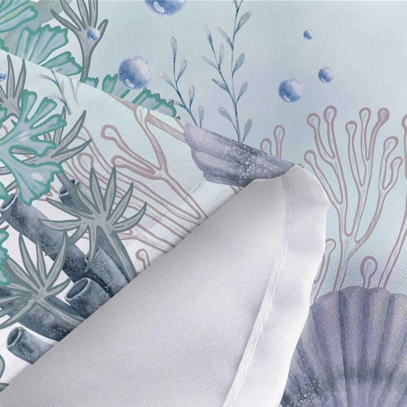 Sea Turtle Shower Curtain - Nautical Beach Underwater Decorative Shower