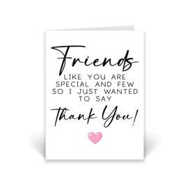 Rib ticklerz - Thank You Friend Card Friends Like You Are Special And Few Best Friends Card Best Mate Pal Appreciation Card Just Wanted To Say Thank You - CD742