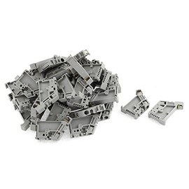 uxcell 50Pcs 35mm DIN Rail Terminal Block End Stopper Mounting Clips (Pack of 50)