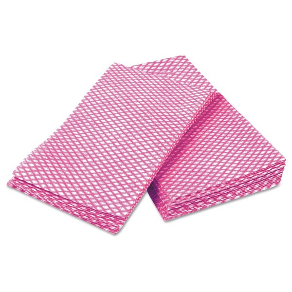 Busboy Durable Foodservice Towels, Pink/White, 12 x 24, 200/Carton