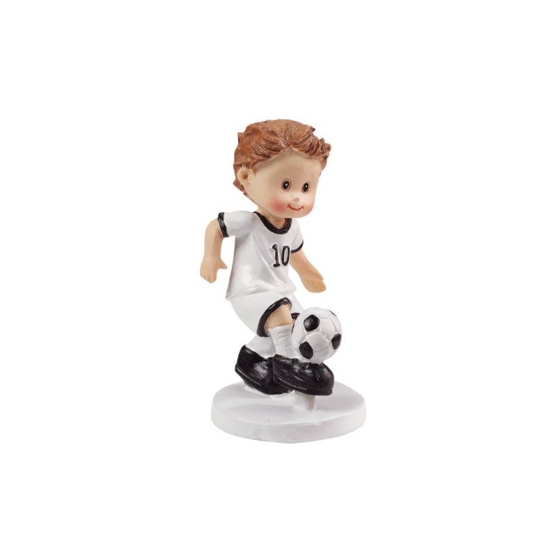 85mm Polyresin Footballer with Ball