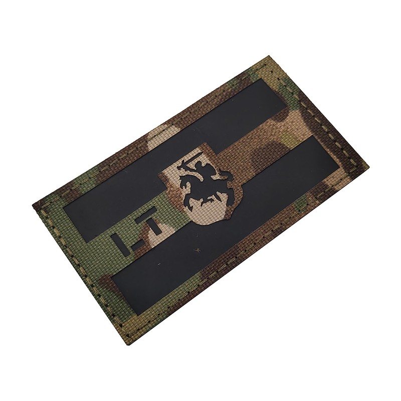 ODSP Lithuania Flag Reflective Laser Cut Hook Loop Tactical Patch