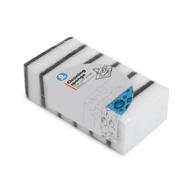 LYLAC Magic Eraser Cleaning Sponge Set, 6 Pack, White with Grey Stripes