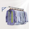 FCCRETA Clothes Rack Wall Mounted - 44'' Pipe Clothing Rack