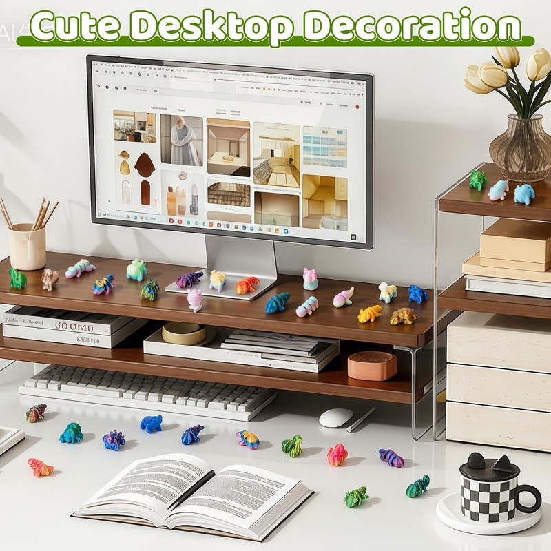 SelfTek 100 Pcs 3D Printed Mini Animals Blind Bags