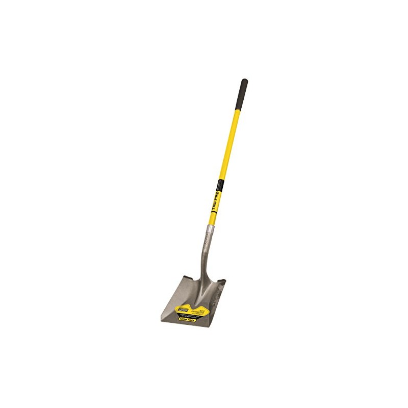 Truper 31199 Tru Pro 48-Inch Square Point Shovel, Fiberglass Handle,