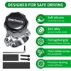 Gescintric Steering Wheel Spinner Knob, Black Logo