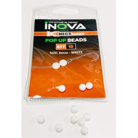 Inova Pop Up Floating Beads White 6mm / Leeda
