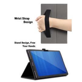 Case for Wacom Movinkpad Pro 14 14 inch, Wacom Movinkpad Pro 14 Tablet Case, Folding Stand Protective Cover with Pencil Holder and Wrist Strap, Full Protection. (Black)