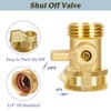 SHOWNEW Heavy Duty Brass Shut Off Valve, 3/4 Inch Solid