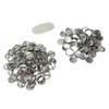 100 Sets Blank Button Badge Parts Set Round Shape Rust
